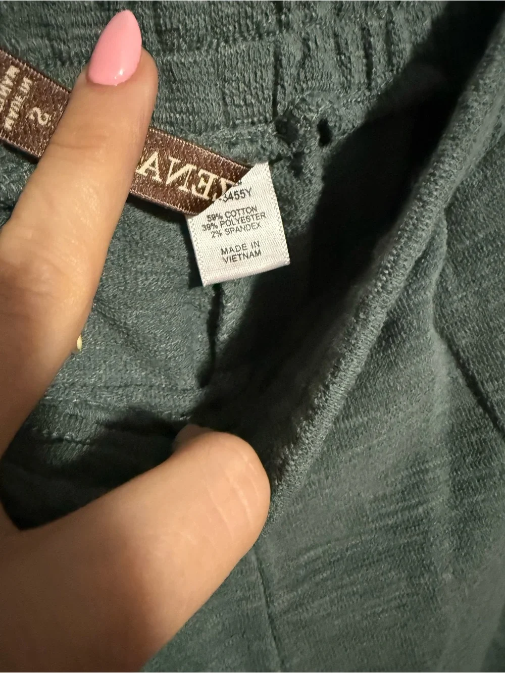 Zenana Ash Jade Slub Knit Wide Leg Lounge Pants - Picture 3 of 3